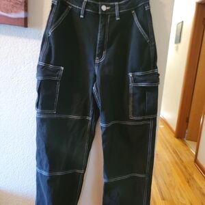 Wild Fable Women's Black Jeans with White Stitching